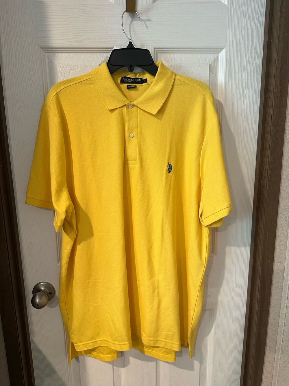 U.S. Polo Assn. Bright Yellow Short-Sleeve Polo Shirt Mens XL